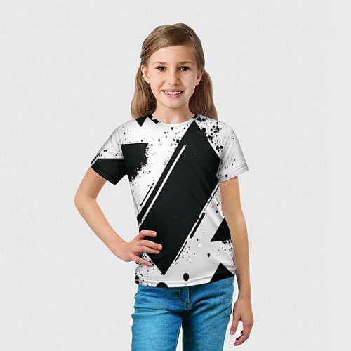 Детская футболка Color black white / 3D-принт – фото 5