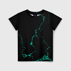 Футболка детская Color black turquoise, цвет: 3D-принт