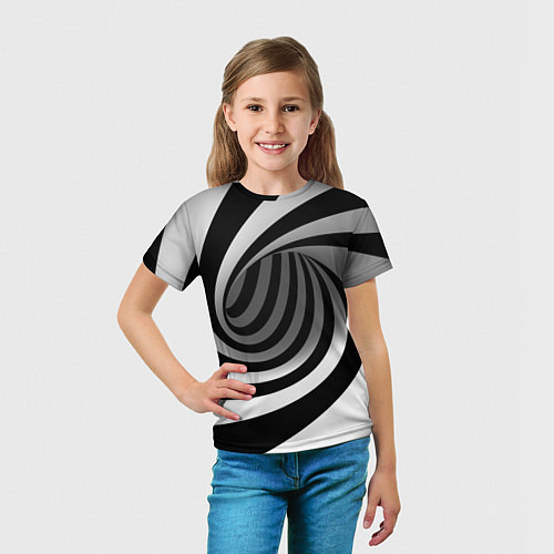 Детская футболка Иллюзия закручивание / 3D-принт – фото 5