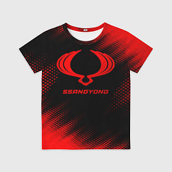 Футболка детская SsangYong - red gradient, цвет: 3D-принт