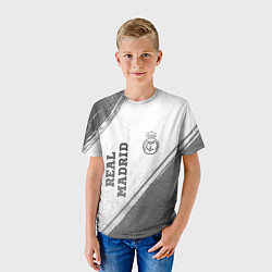 Футболка детская Real Madrid - white gradient вертикально, цвет: 3D-принт — фото 2