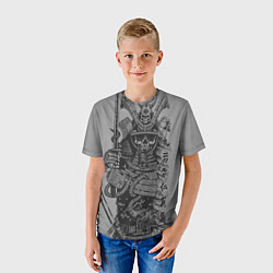 Футболка детская Мертвый самурай призрак, цвет: 3D-принт — фото 2