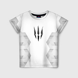 Футболка детская The Witcher white poly, цвет: 3D-принт