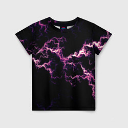Футболка детская Lightning pink glow, цвет: 3D-принт