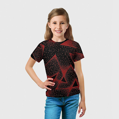 Детская футболка Triangles with dots / 3D-принт – фото 5
