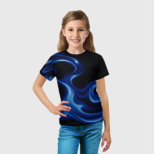 Детская футболка Color blue smoke / 3D-принт – фото 5