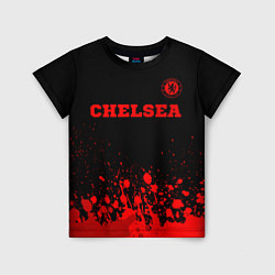 Футболка детская Chelsea - red gradient посередине, цвет: 3D-принт