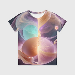 Детская футболка Космическая круглая абстракция