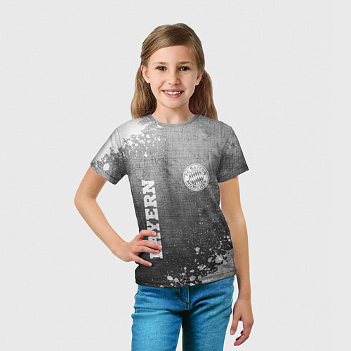 Детская футболка Bayern - grey gradient вертикально / 3D-принт – фото 5
