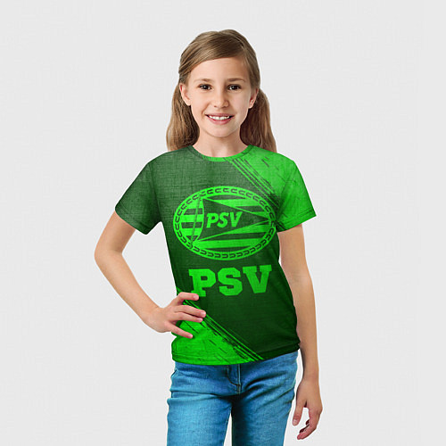 Детская футболка PSV - green gradient / 3D-принт – фото 5