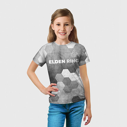 Детская футболка Elden Ring - grey gradient посередине / 3D-принт – фото 5