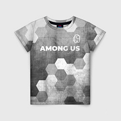 Футболка детская Among Us - grey gradient посередине, цвет: 3D-принт