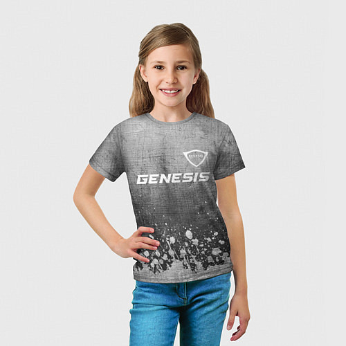 Детская футболка Genesis - grey gradient посередине / 3D-принт – фото 5
