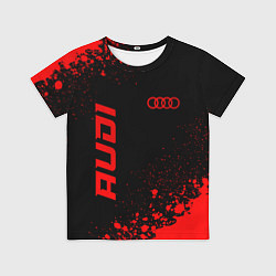 Футболка детская Audi - red gradient вертикально, цвет: 3D-принт