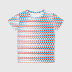 Футболка детская Красно-синие фигуры на белом фоне, цвет: 3D-принт