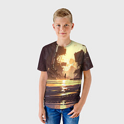 Футболка детская Аниме под солнцем, цвет: 3D-принт — фото 2