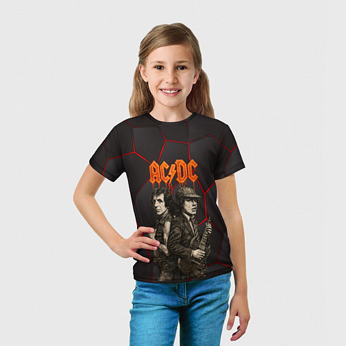 Детская футболка ACDC спинами друг другу / 3D-принт – фото 5