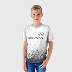 Футболка детская Infiniti - white gradient посередине, цвет: 3D-принт — фото 2
