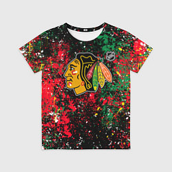 Футболка детская Chicago Blackhawks NHL black, цвет: 3D-принт