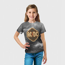 Футболка детская ACDC ретро логотип, цвет: 3D-принт — фото 2