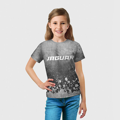 Детская футболка Jaguar - grey gradient посередине / 3D-принт – фото 5