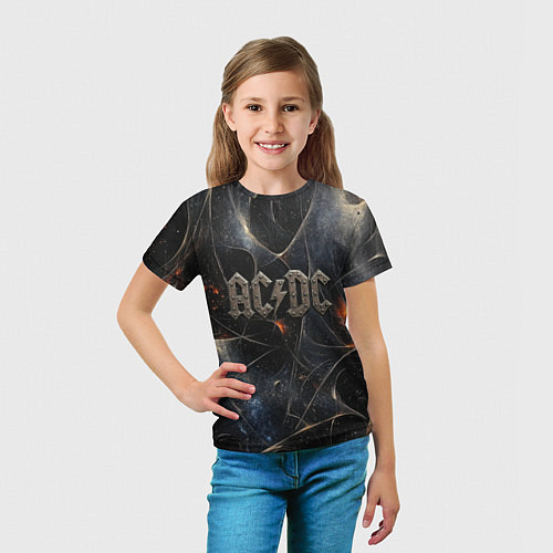 Детская футболка ACDC лого из металла / 3D-принт – фото 5