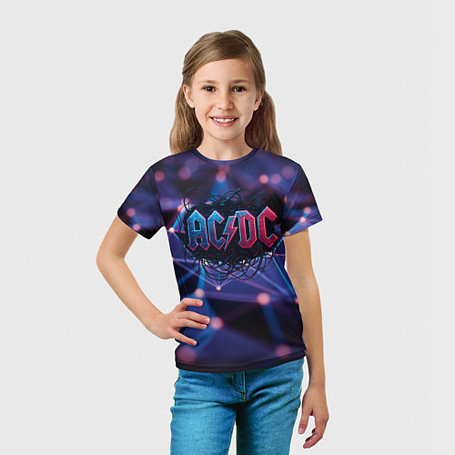 Детская футболка ACDC лого в градиенте / 3D-принт – фото 5