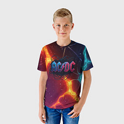 Футболка детская ACDC логотип в градиенте, цвет: 3D-принт — фото 2