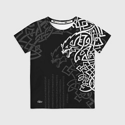 Футболка детская Волки верные спутники Одина, цвет: 3D-принт