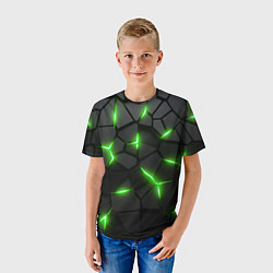 Футболка детская Зеленая неоновая броня, цвет: 3D-принт — фото 2