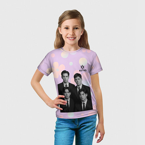 Детская футболка Astro группа в черных пиджаках / 3D-принт – фото 5