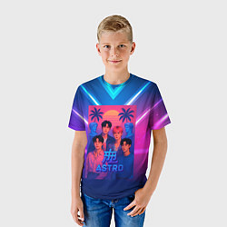 Футболка детская Astro retro rave 80, цвет: 3D-принт — фото 2