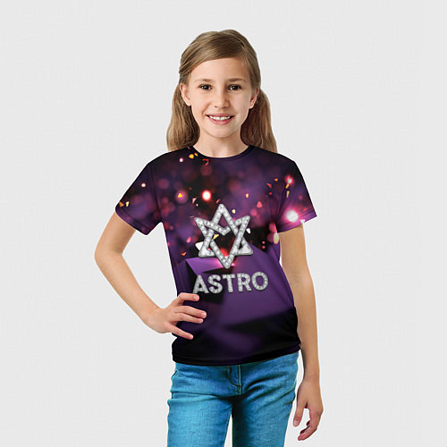 Детская футболка Astro логотип группы из кристаллов / 3D-принт – фото 5