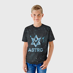 Футболка детская Astro логотип из синего стекла, цвет: 3D-принт — фото 2