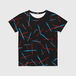 Футболка детская Паттерн из световых мечей, цвет: 3D-принт