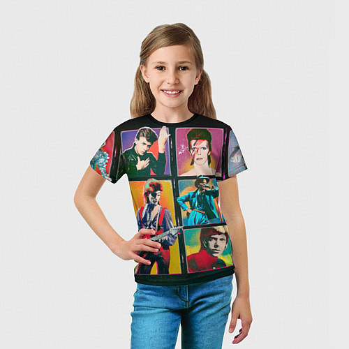 Детская футболка David Bowie vintage collage / 3D-принт – фото 5