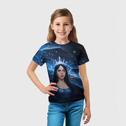 Детская футболка Билли Айлиш в стиле снежной королевы / 3D-принт – фото 5