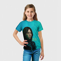 Футболка детская Билли Айлиш киберпанк, цвет: 3D-принт — фото 2
