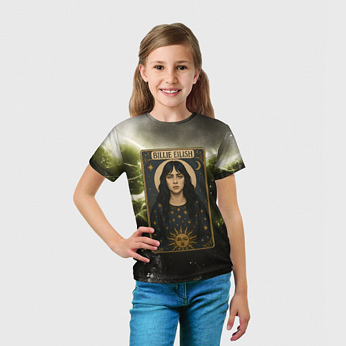 Детская футболка Карта с Билли Айлиш / 3D-принт – фото 5