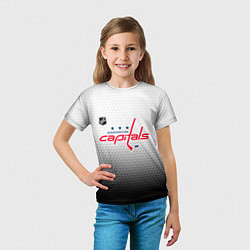 Футболка детская Вашингтон Кэпиталз - градиент, цвет: 3D-принт — фото 2
