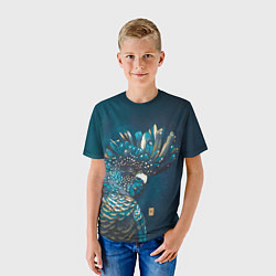 Футболка детская Попугай акварельный - big picture, цвет: 3D-принт — фото 2