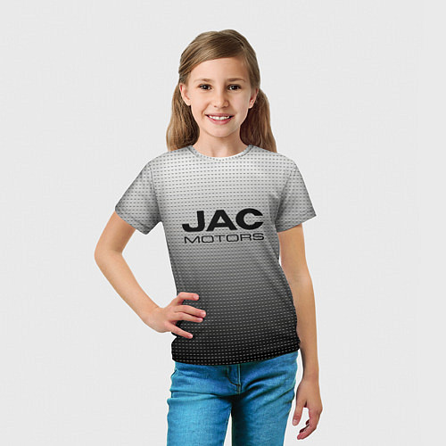 Детская футболка Jac motors серый текстурный / 3D-принт – фото 5