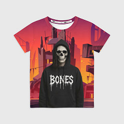Футболка детская Bones скелет, цвет: 3D-принт