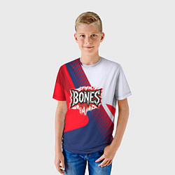 Футболка детская Bones лого на красной краске, цвет: 3D-принт — фото 2