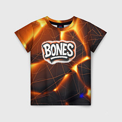 Футболка детская Bones лого в уличном стиле, цвет: 3D-принт