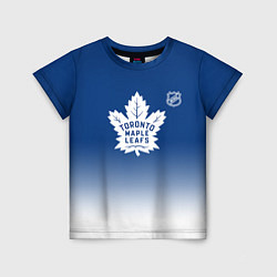 Футболка детская Торонто Мейпл Лифс - синий градиент, цвет: 3D-принт