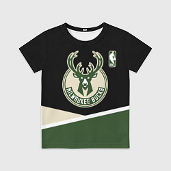 Футболка детская Милуоки Бакс - линии, цвет: 3D-принт