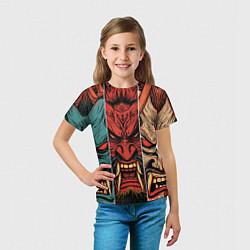 Футболка детская Demons Oni - neuroart, цвет: 3D-принт — фото 2