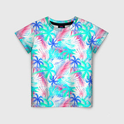 Футболка детская Palm blue light blue, цвет: 3D-принт