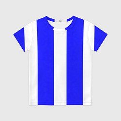 Футболка детская Color white blue line, цвет: 3D-принт
